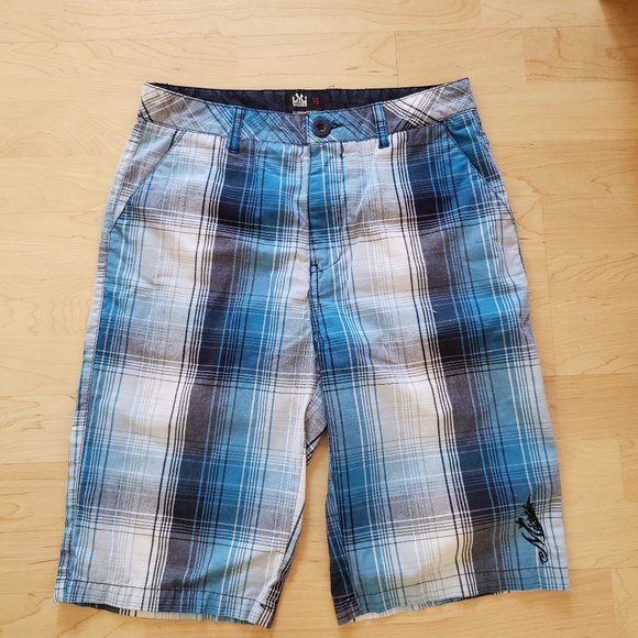 7 Pair Bundle Boys Plaid Long Shorts Guess Skate - Picture 1 of 9